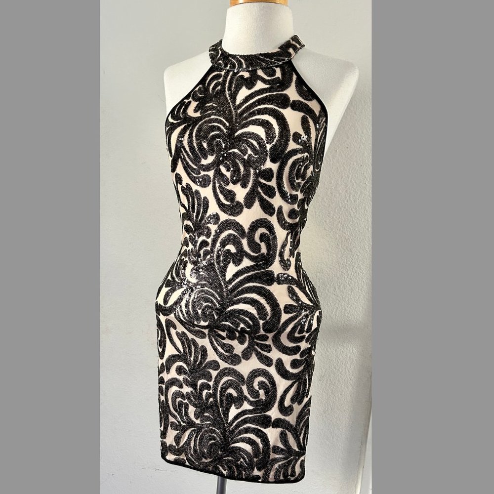 Stunning LOVE REPUBLIC Y2K bodycon sequin mini dress size S